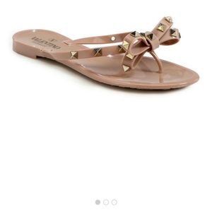 Valentino rockstud pvc bow sandal